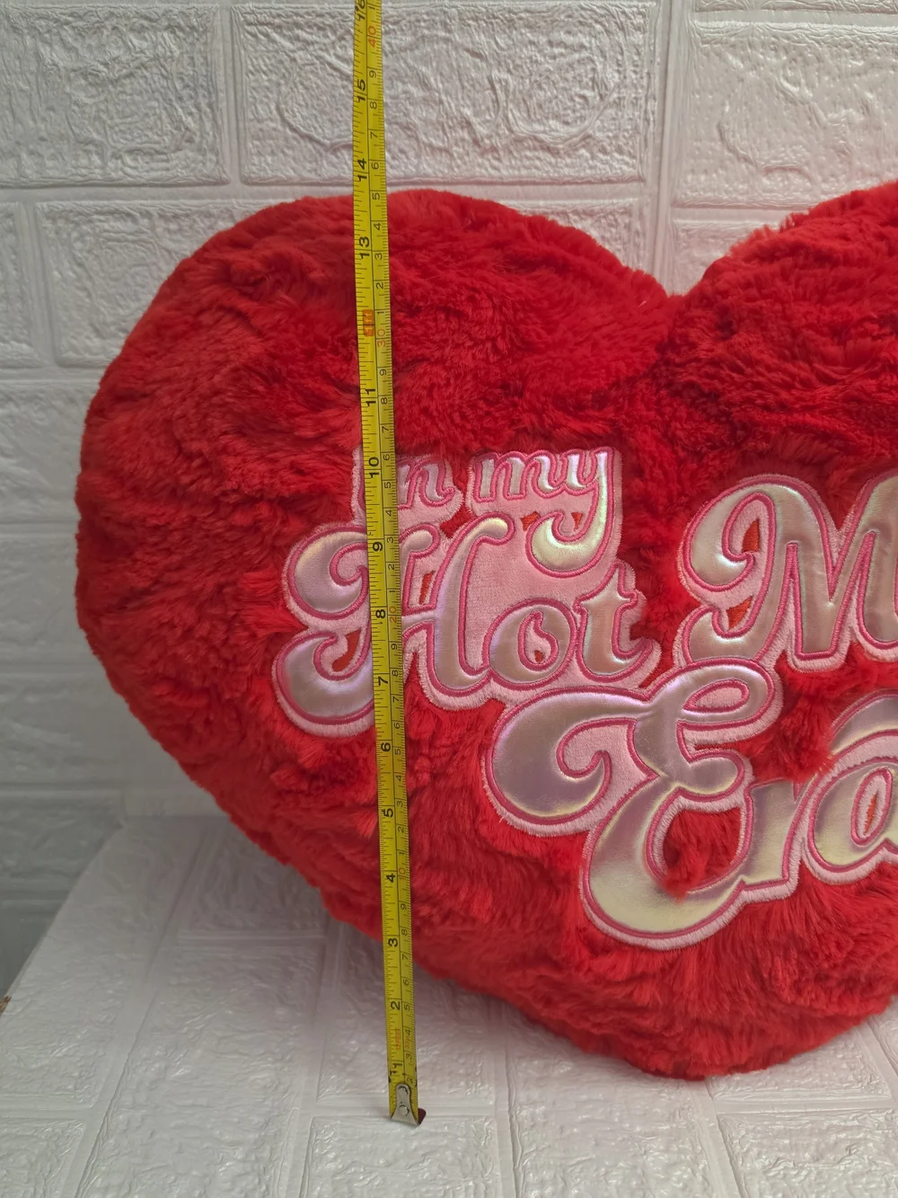 Nwt Valentine's Mother Day Plush Red Heart Pillow 20
